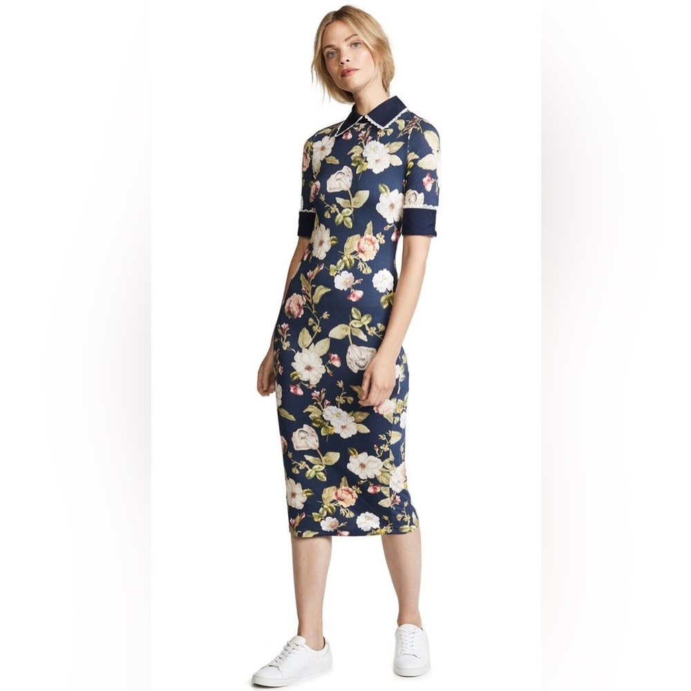 Alice and Olivia floral midi dress (No collar)